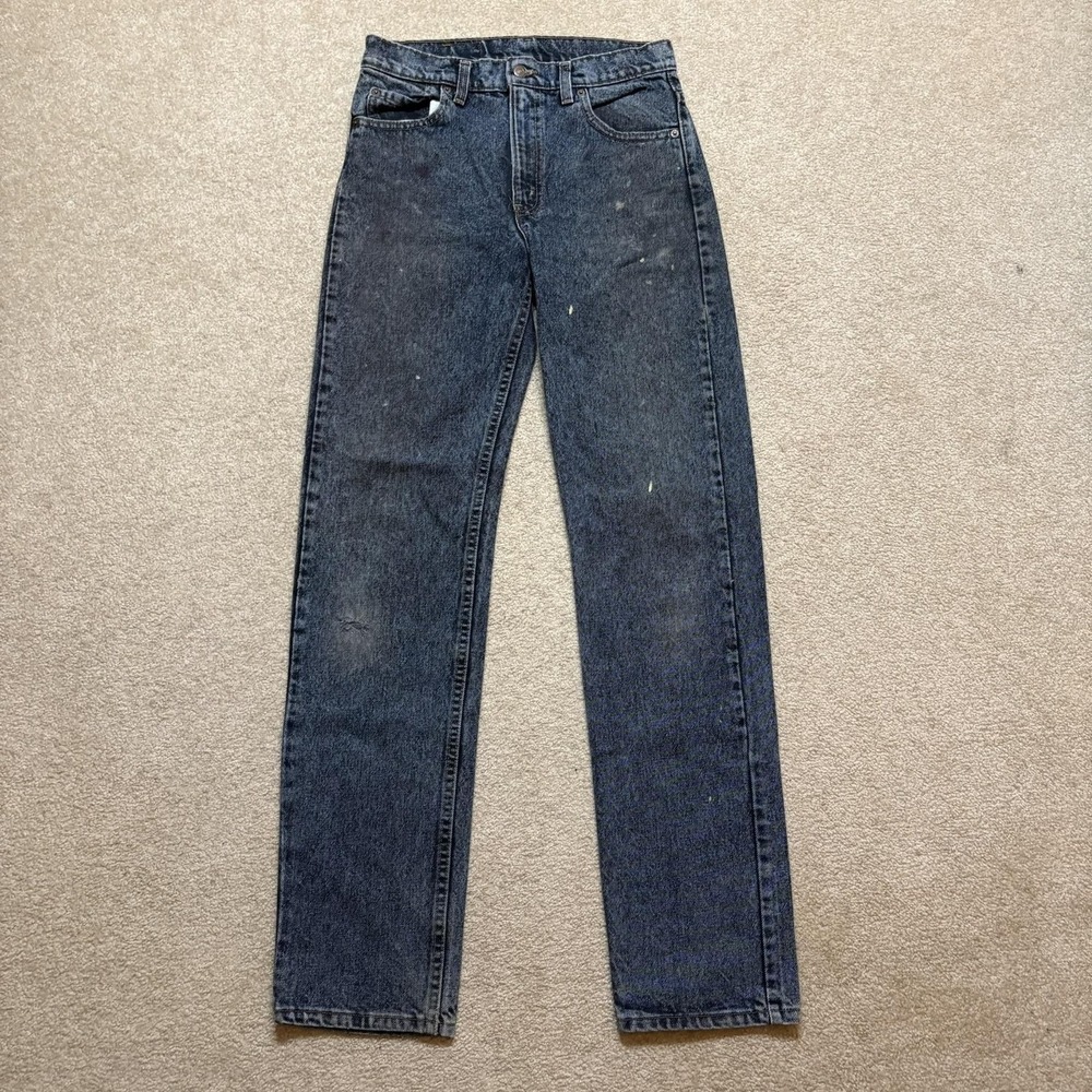 Vtg Levis 505 Jeans 30x34 Blue Stonewash Denim‎ Straight Leg Distressed USA 90s
